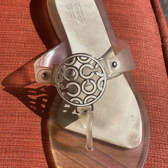 COACH size 9 clear jelly sandal - Picture 6 of 6